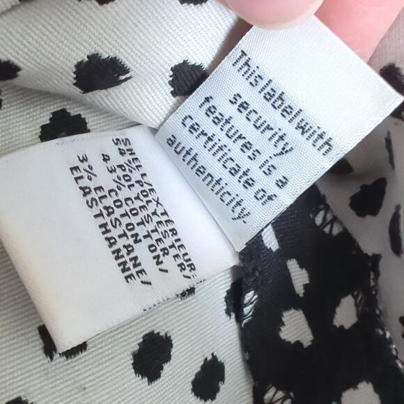 Diane Von Furstenberg DVF Mallorie Peplum Sleeveless Top 8 Black Polka Dot Shirt - Picture 7 of 11